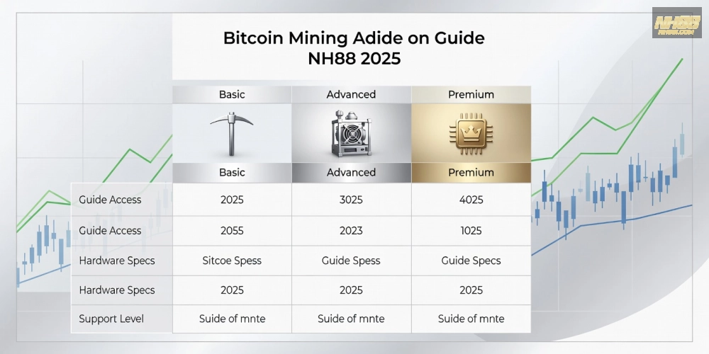 Bảng giá chi tiết các gói hướng dẫn đào Bitcoin trên NH88 cập nhật năm 2025