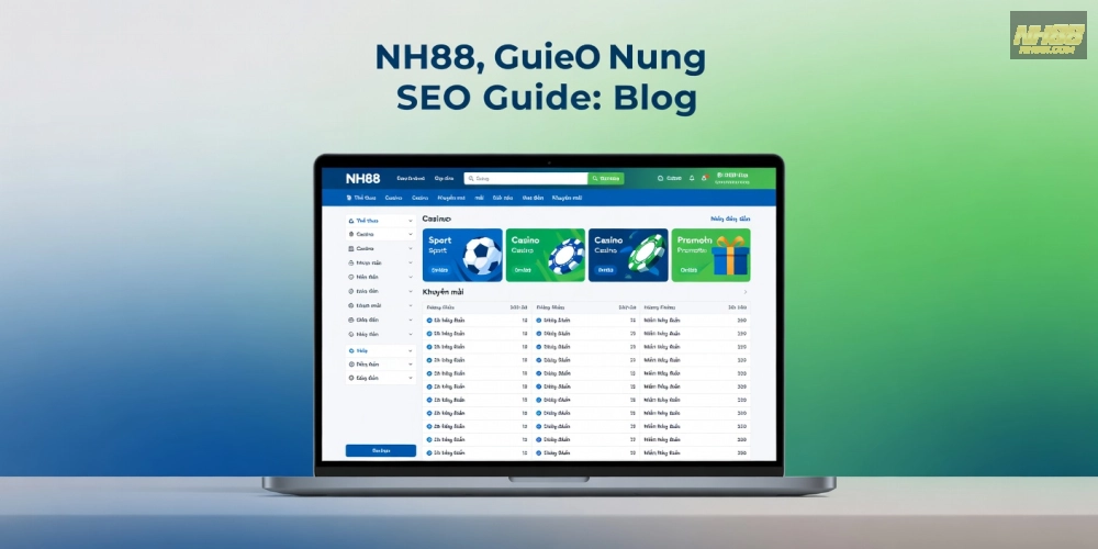 Minh họa giao diện chính của NH88 với các tính năng cơ bản dễ sử dụng